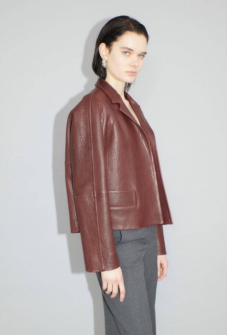 Odeeh Grainy Lamb Nappa Jacke, Chestnut Red Bis zu 50% Rabatt