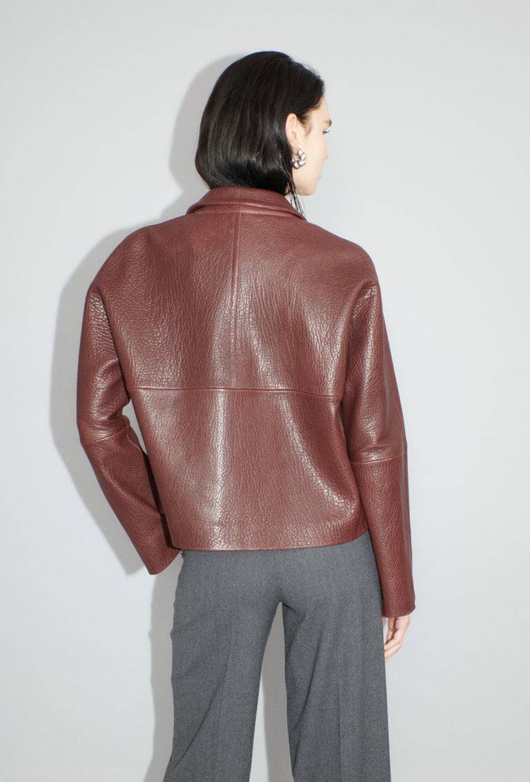 Odeeh Grainy Lamb Nappa Jacke, Chestnut Red Bis zu 50% Rabatt