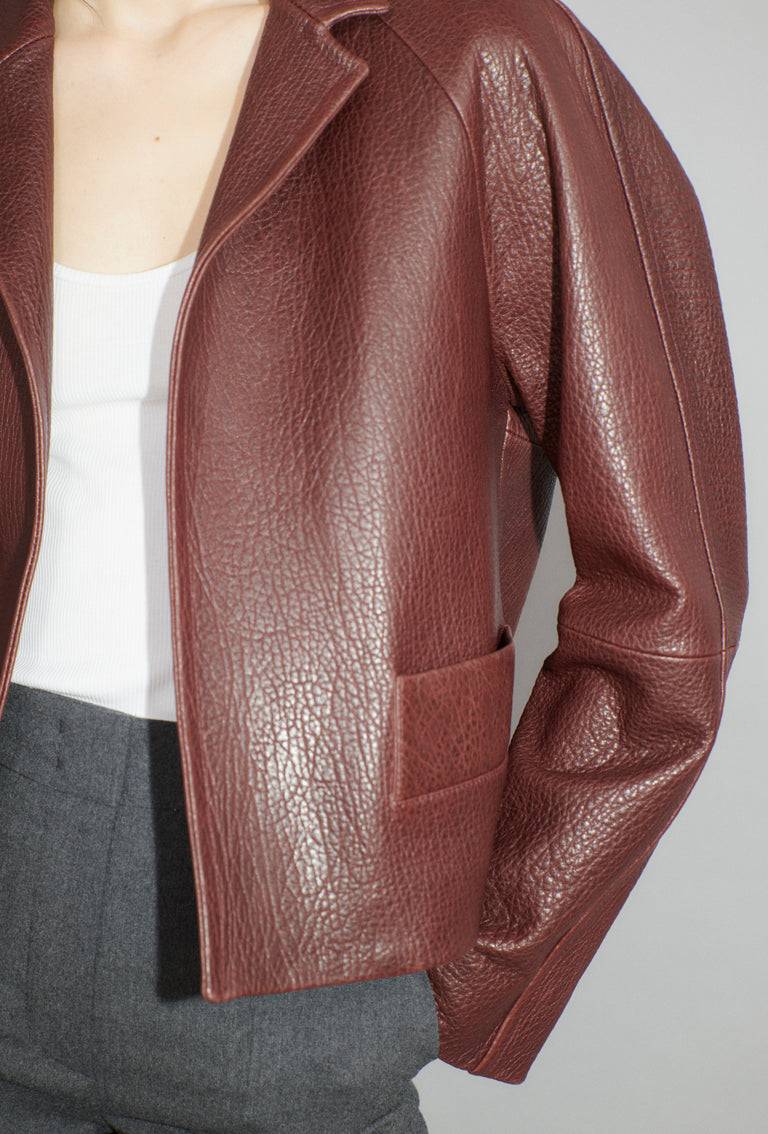 Odeeh Grainy Lamb Nappa Jacke, Chestnut Red Bis zu 50% Rabatt