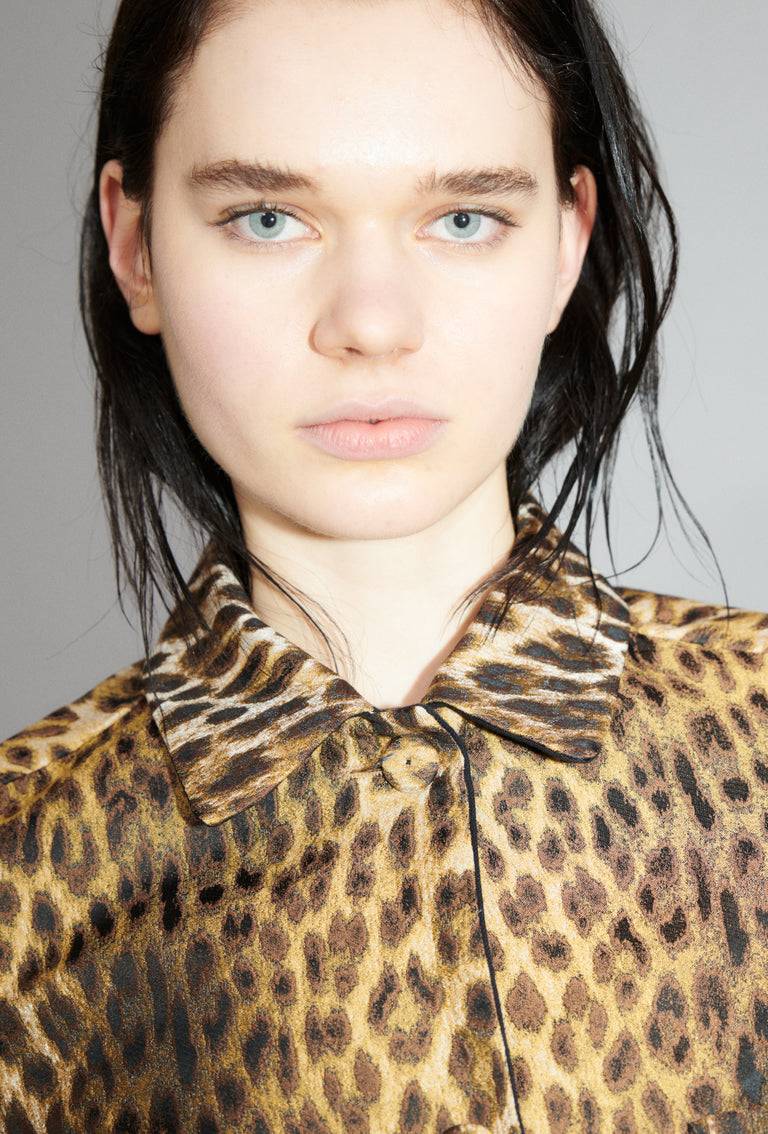 Odeeh Leopard Jaquard Jacke, Hazelnut Bis zu 65% Rabatt