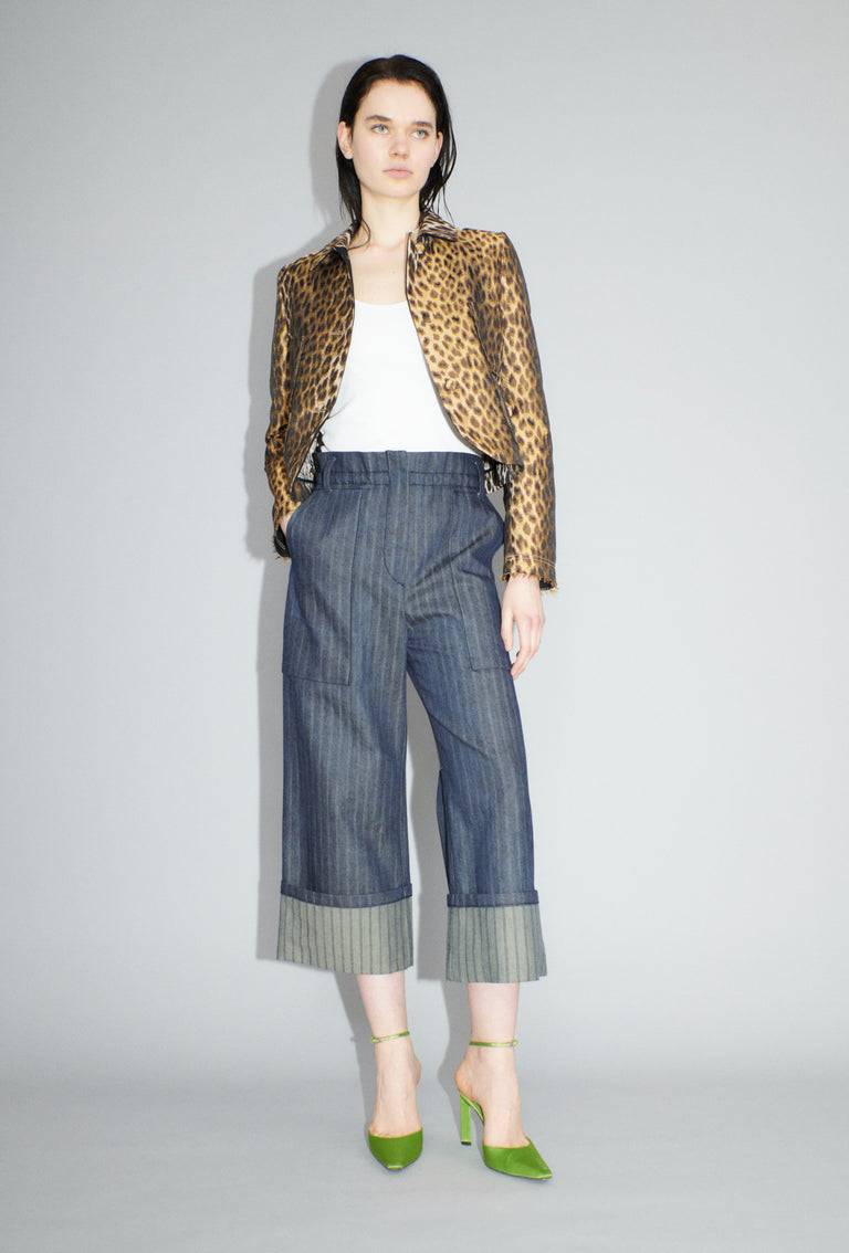 Odeeh Leopard Jaquard Jacke, Hazelnut Bis zu 65% Rabatt