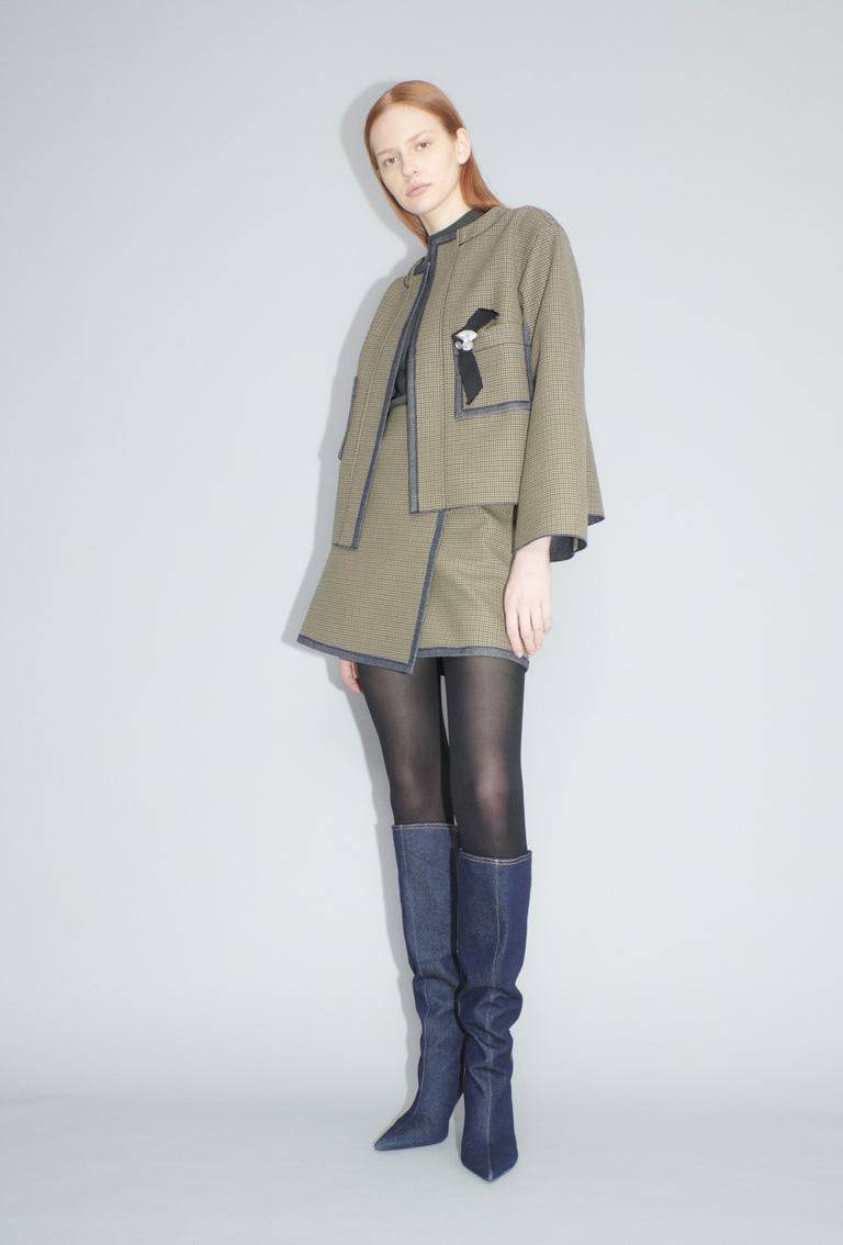 Odeeh Bounded Denim Jacke, Khaki Nur für heute