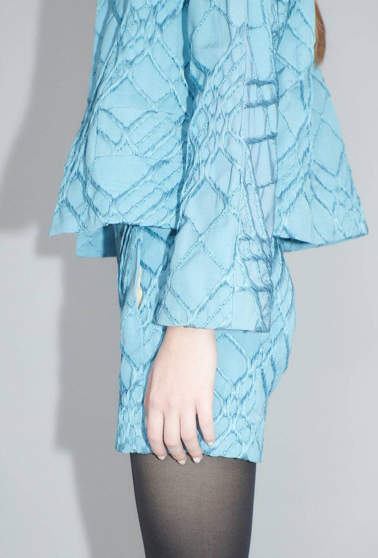 Odeeh Relief Rhombs Jacke, Himmelblau Discount Store für neue Produkte