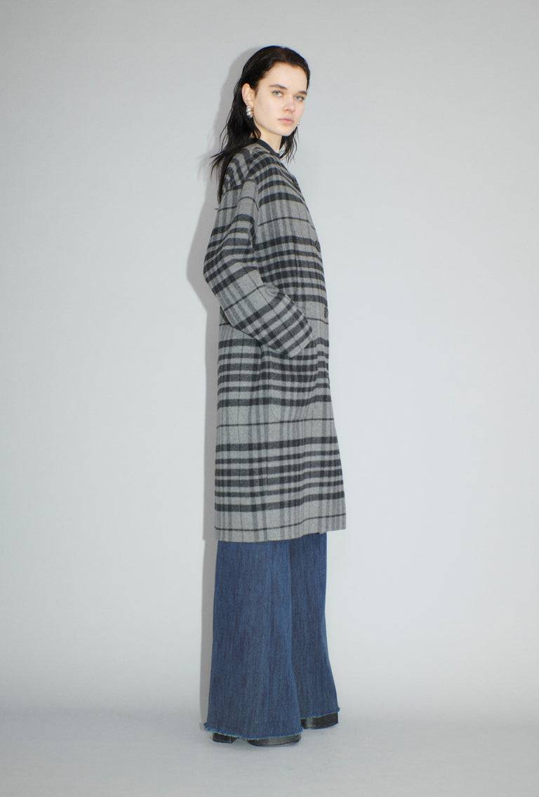 Odeeh Double Check Mantel, Flannel Grey Nur noch ein Tag übrig