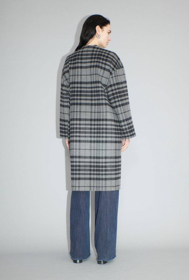 Odeeh Double Check Mantel, Flannel Grey Nur noch ein Tag übrig