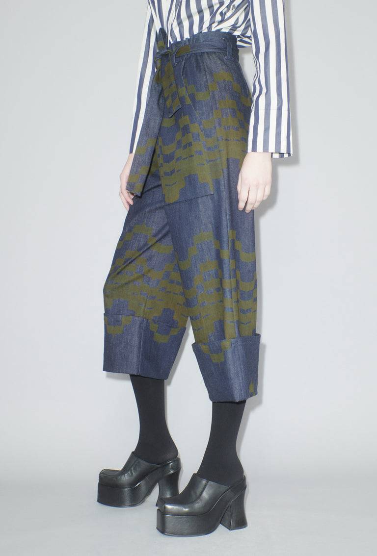 Odeeh Pigment Print Hose, Dark Moss 2025