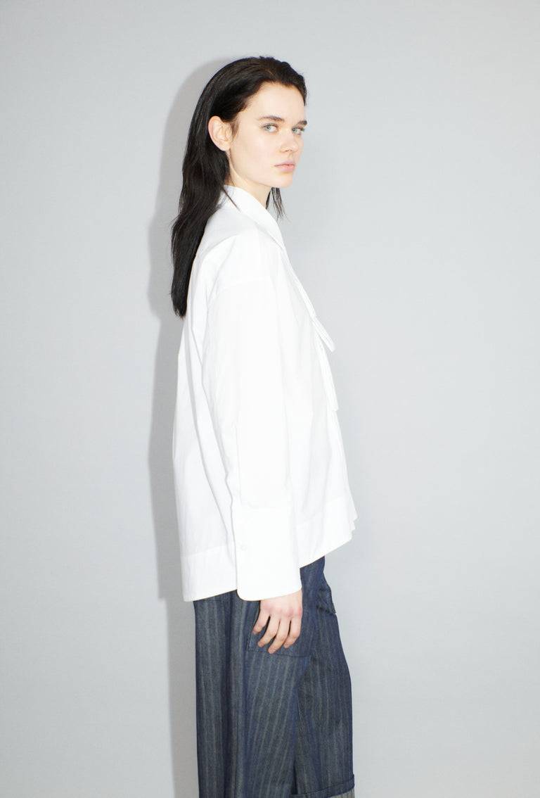 Odeeh Crushed Popeline Bluse, White Günstig kaufen