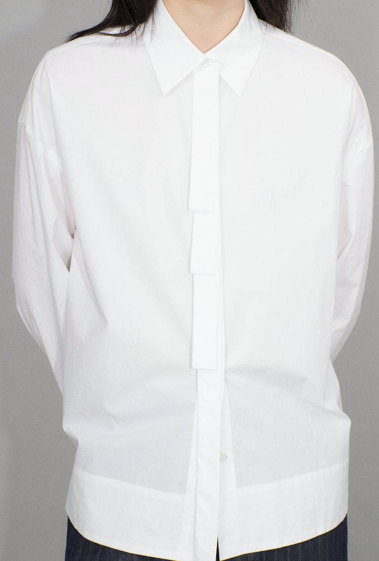 Odeeh Crushed Popeline Bluse, White Günstig kaufen