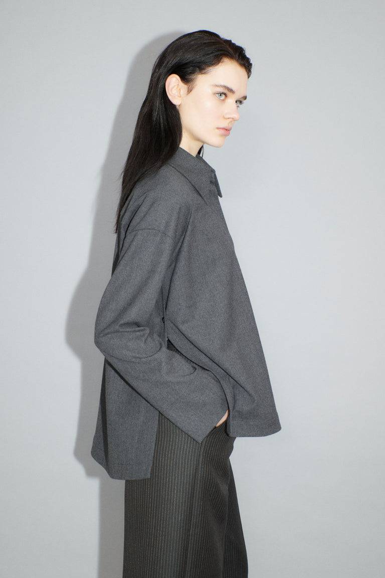 Odeeh Stretch Flannel Bluse, Granite Versandkostenfrei
