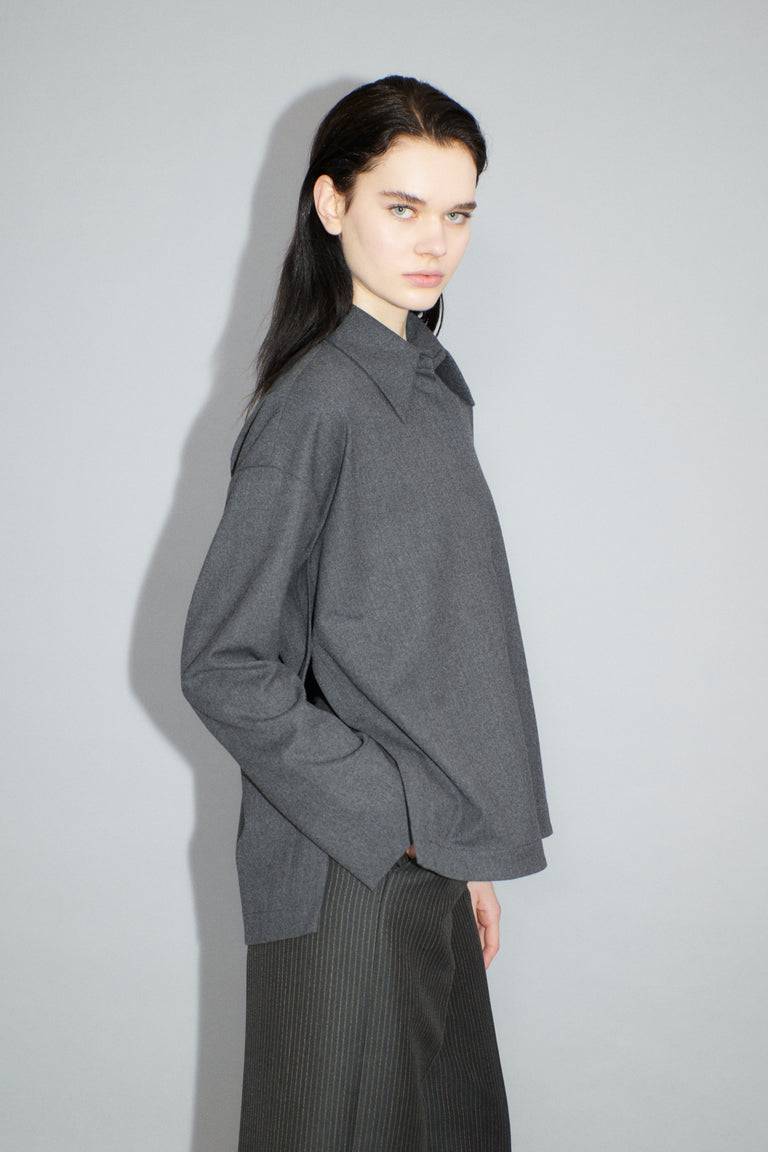 Odeeh Stretch Flannel Bluse, Granite Versandkostenfrei
