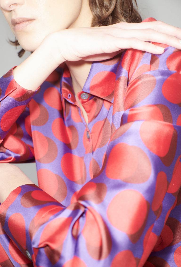 Odeeh Double Dot Bluse, Lipstick Black Friday