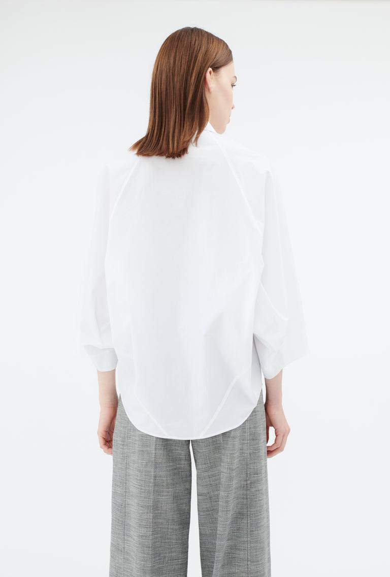 Odeeh Cotton Popeline Bluse, White Weihnachtsangebot