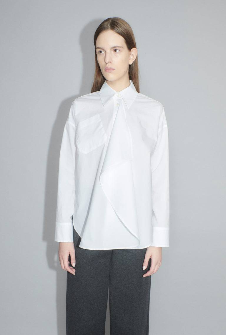 Odeeh Crushed Popeline Bluse, White Muttertagsangebot