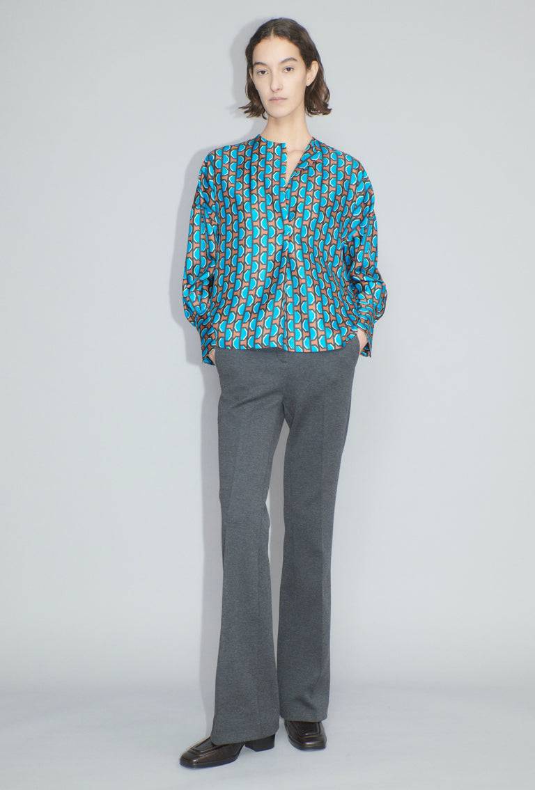 Odeeh Fancy Grid Bluse, Burnt Orange Vatertagsangebot