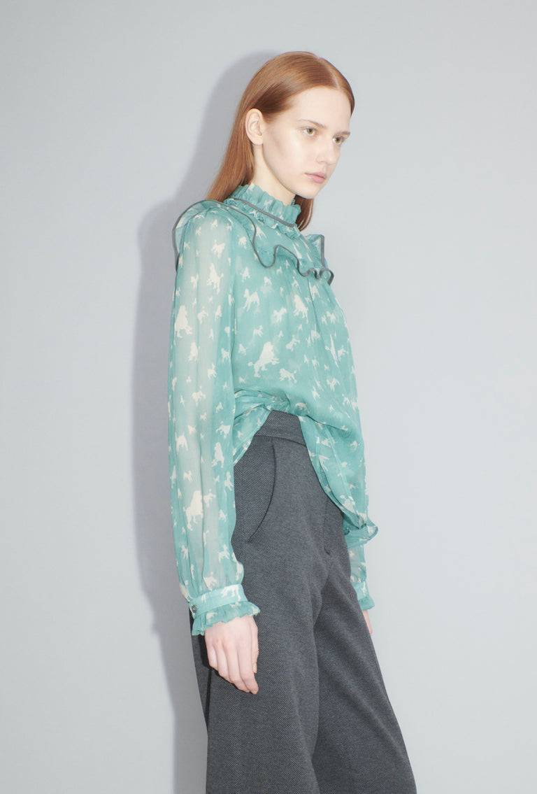 Odeeh Mini Poodles Bluse, Sea Green Valentinstagsangebot