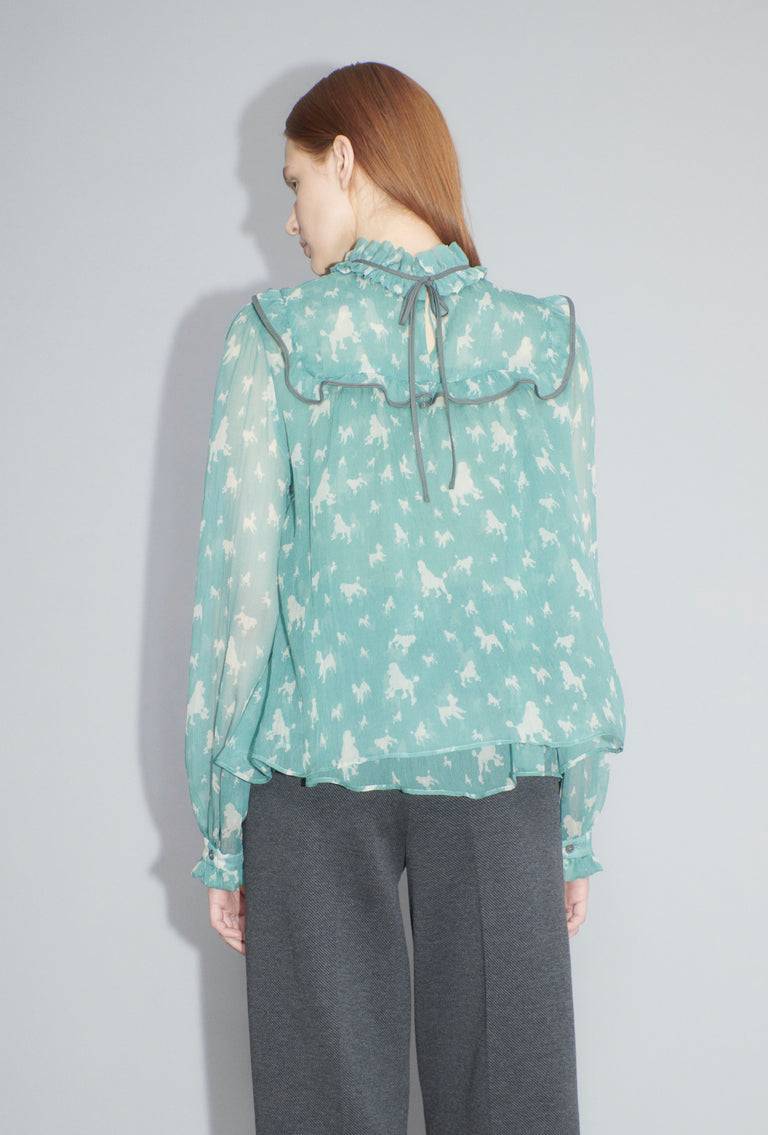 Odeeh Mini Poodles Bluse, Sea Green Valentinstagsangebot