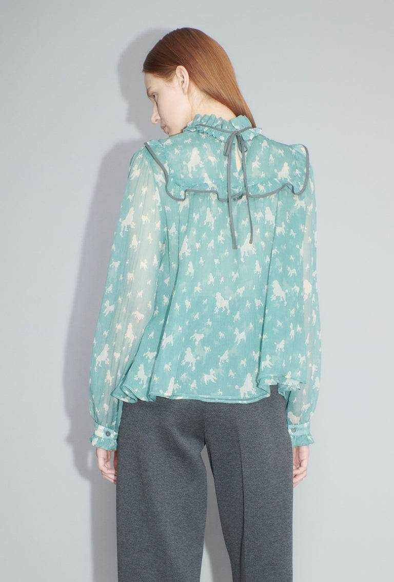 Odeeh Mini Poodles Bluse, Sea Green Valentinstagsangebot