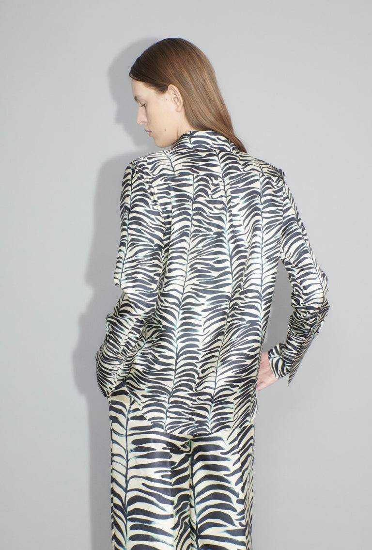 Odeeh Op-Art Tree Bluse, Black White Heißer Verkauf