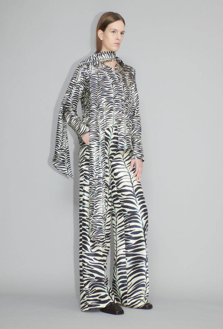 Odeeh Op-Art Tree Bluse, Black White Heißer Verkauf