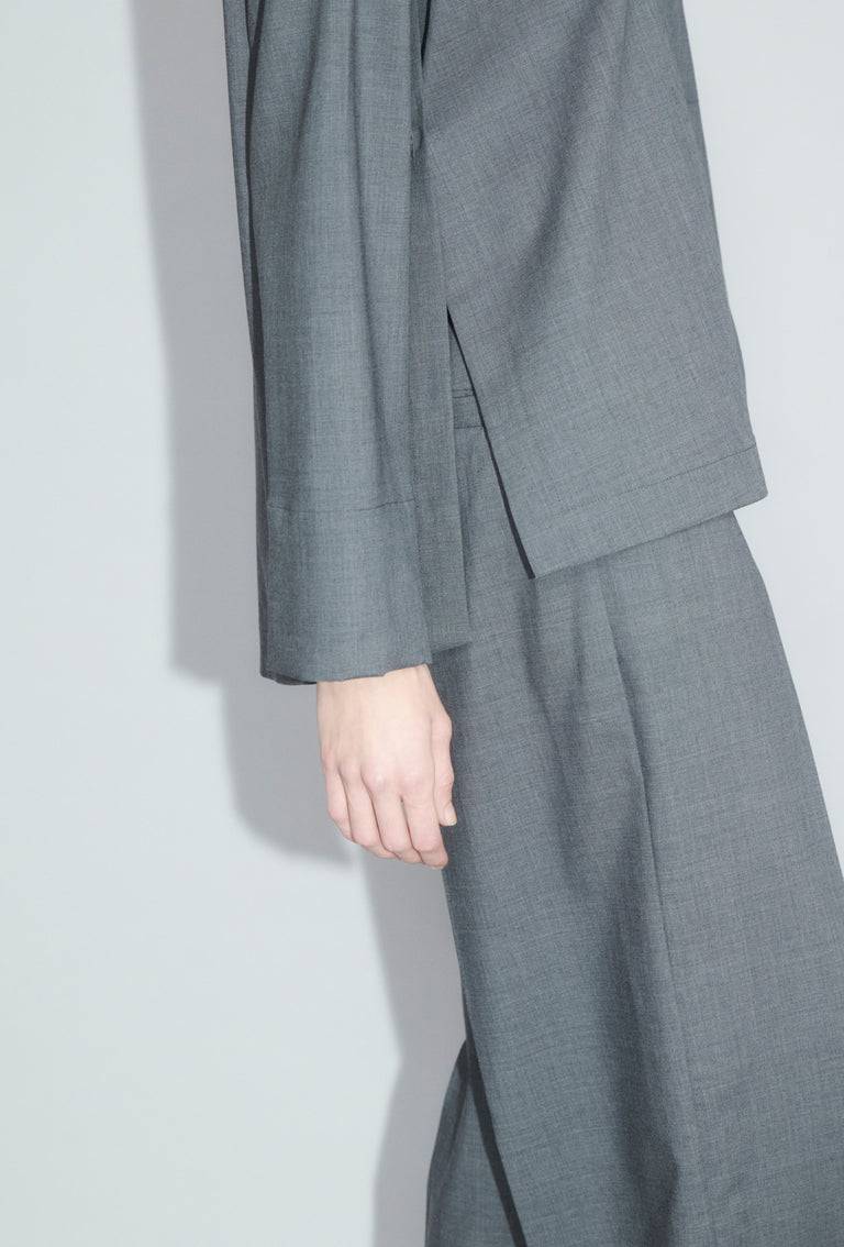 Odeeh Super Light Wool Bluse, Charcoal Exklusive Angebote