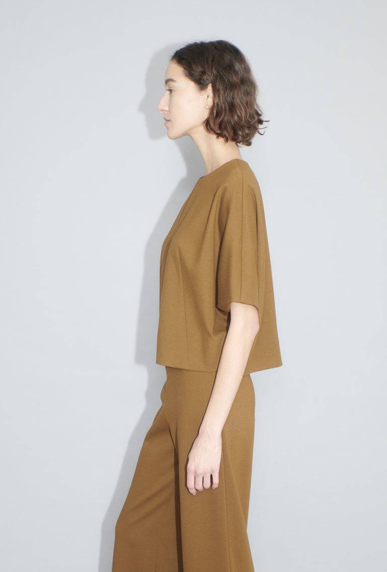 Odeeh Compact Jersey Shirt, Cognac Große Rabatte