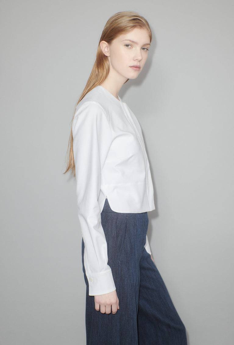 Odeeh Cotton Piquè Bluse, White Saisonale Angebote