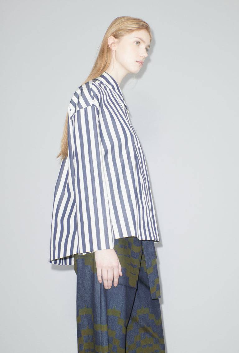 Odeeh Shirt Stripe Bluse, Navy White Kauf eins, bekomm eins gratis