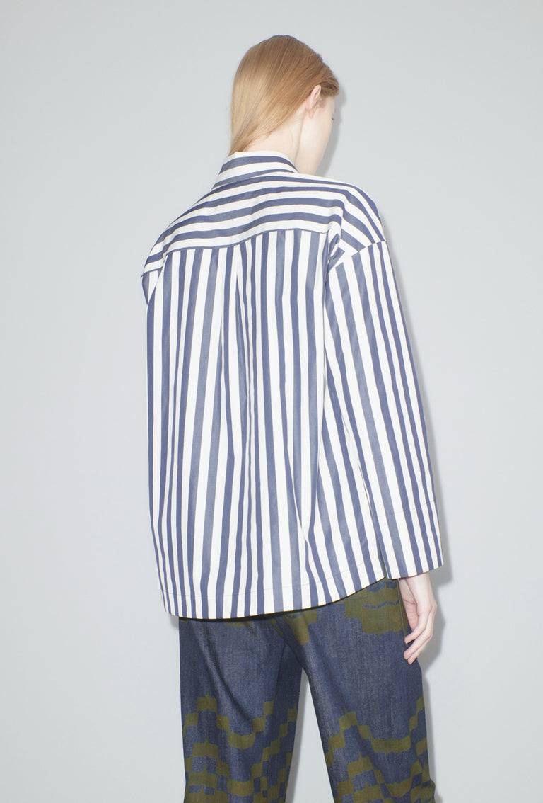 Odeeh Shirt Stripe Bluse, Navy White Kauf eins, bekomm eins gratis