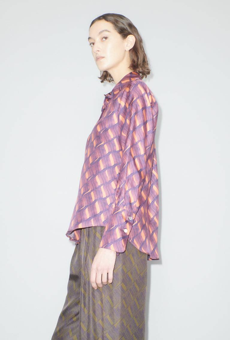 Odeeh Brush Waves Bluse, Flamingo Riesige Ersparnisse
