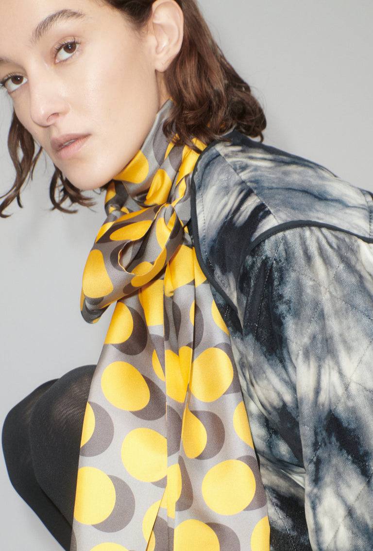 Odeeh Double Dot Schal, Golden Yellow VIP-Rabatte