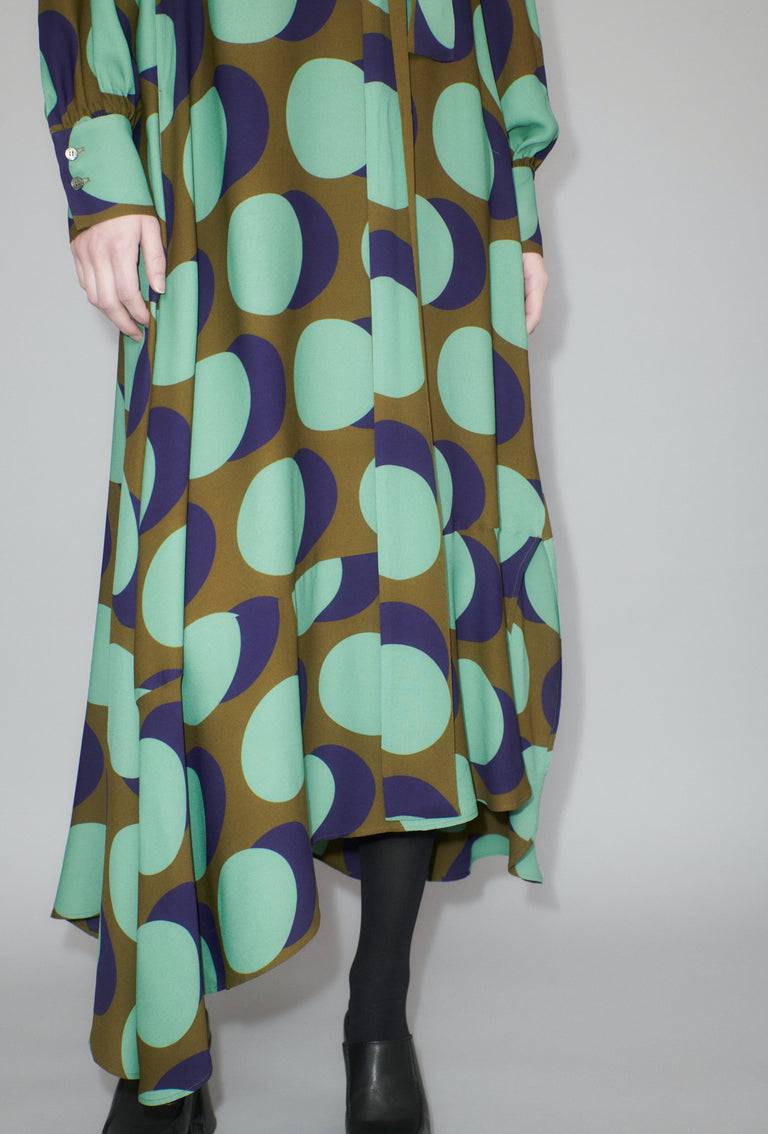 Odeeh Big Double Dot Kleid, Moss Begrenzte Freigabe