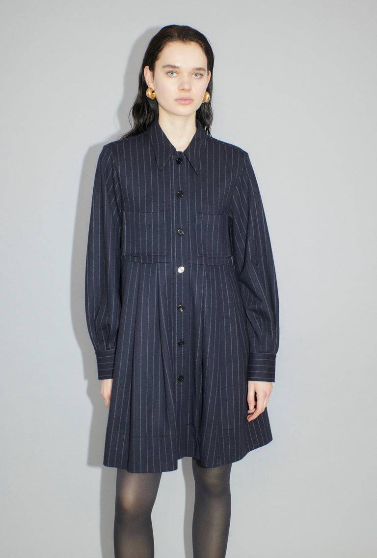 Odeeh Pin Stripe Jersey Kleid, Navy Bis zu 60% Rabatt