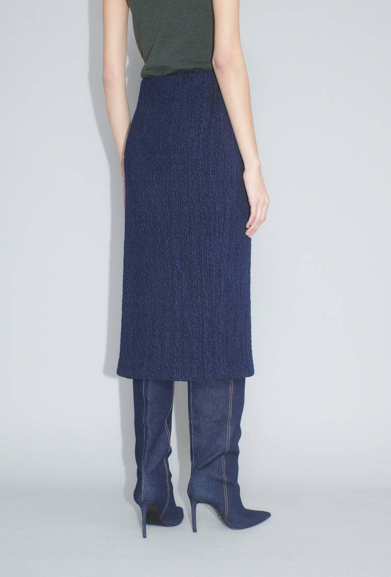 Odeeh Stretch Cloqué Rock, Indigo Sonderangebot der Fabrik