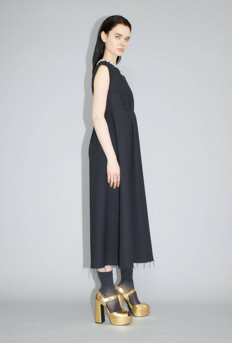 Odeeh Struct. Tropical Kleid, Slate Nur noch ein Tag übrig
