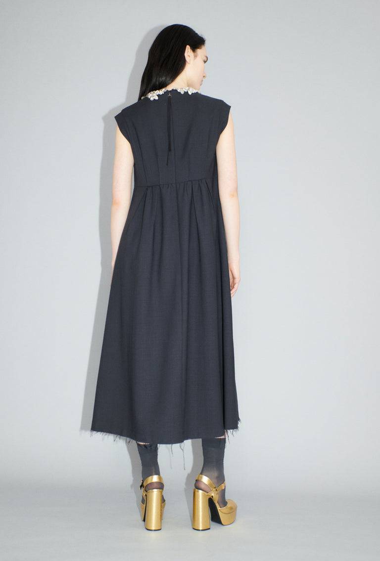 Odeeh Struct. Tropical Kleid, Slate Nur noch ein Tag übrig