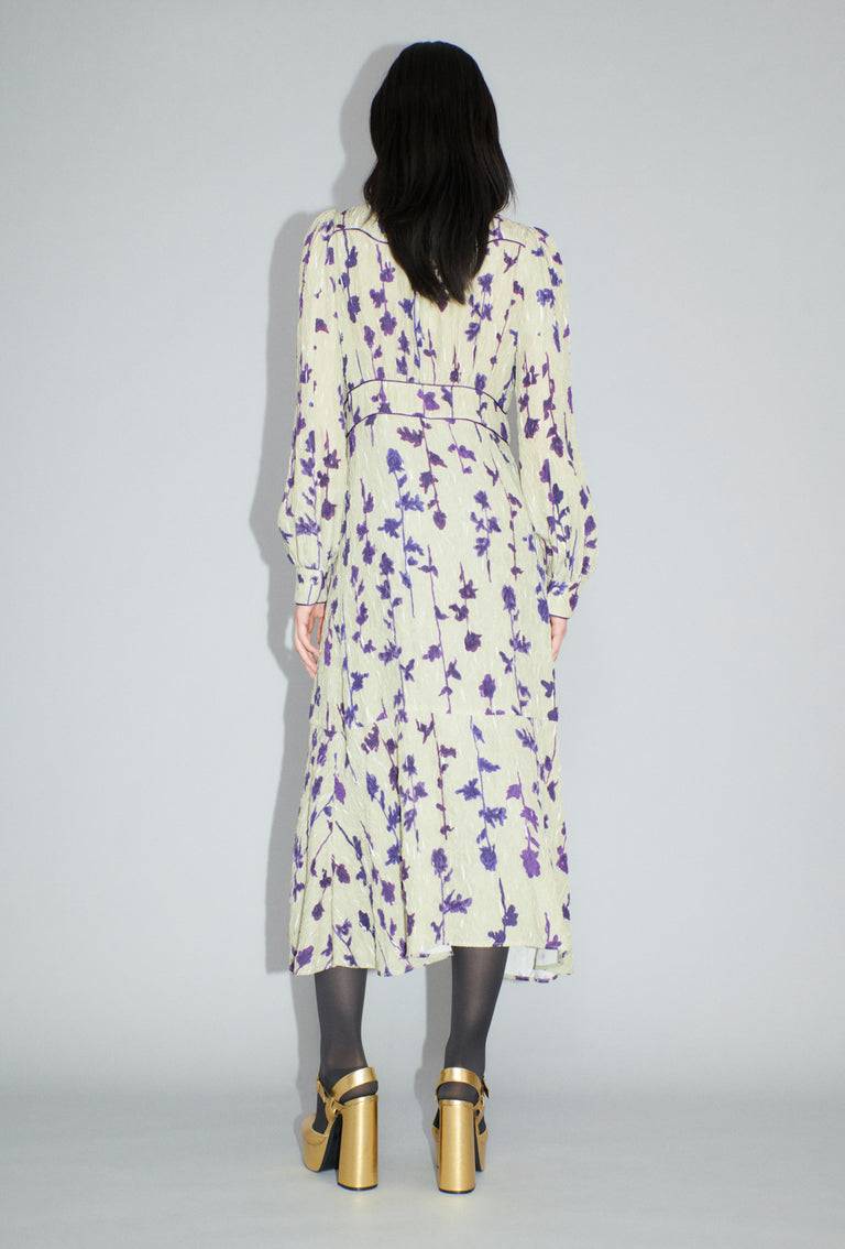 Odeeh Flower Items on Crushed Crepe Kleid, Almond Super Rabatt