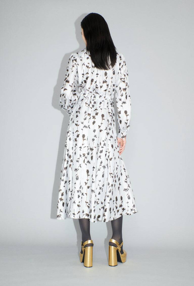 Odeeh Flower Items on Twill Kleid, Diamond Fabrikladen