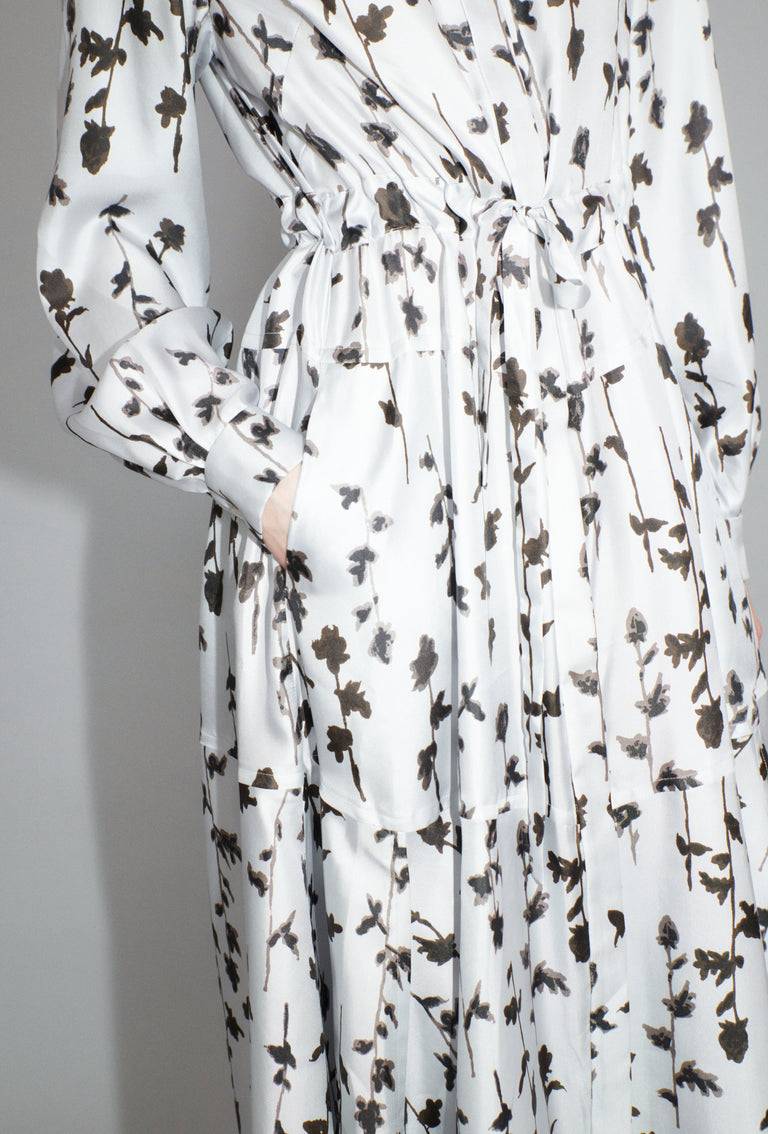 Odeeh Flower Items on Twill Kleid, Diamond Fabrikladen