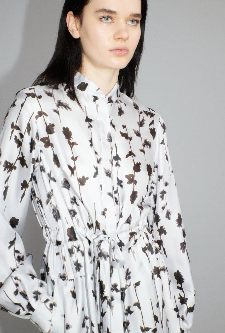 Odeeh Flower Items on Twill Kleid, Diamond Fabrikladen