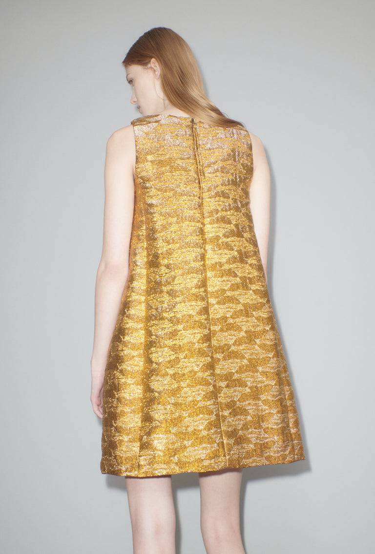 Odeeh Golden Flood Kleid, Gold Begrenzt auf 3 Tage