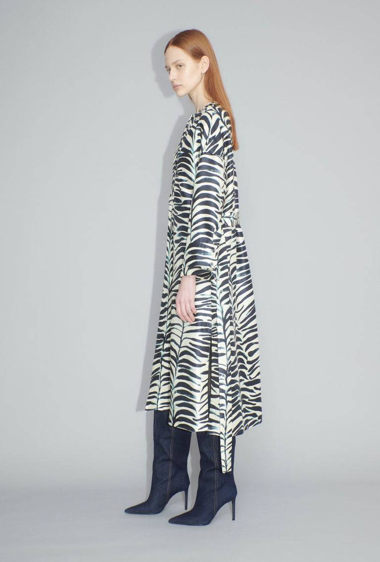 Odeeh Big Op-Art Tree Kleid, Black White Black Friday Preise