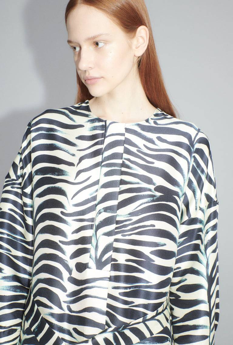 Odeeh Big Op-Art Tree Kleid, Black White Black Friday Preise