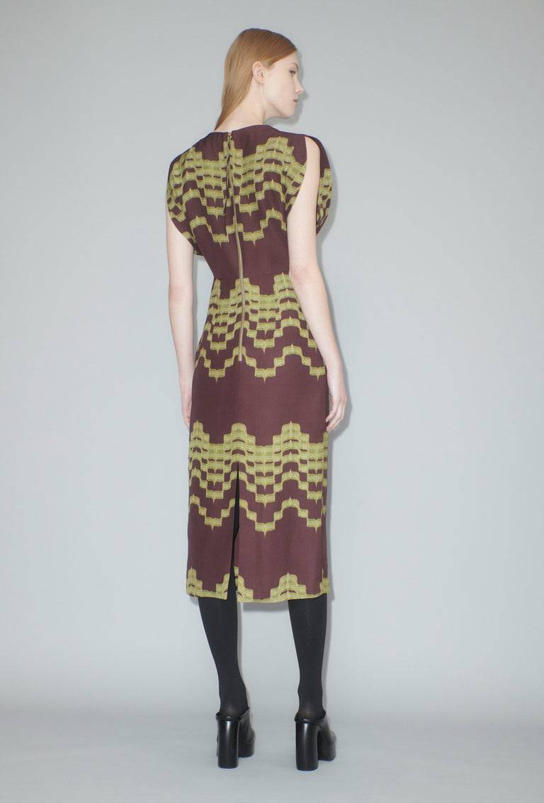 Odeeh Double Printed Degradè Kleid, Goldolive Online