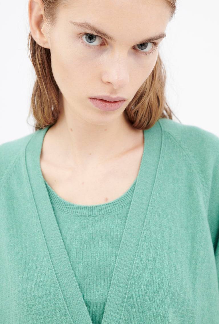 Odeeh Light Cashmere Cardigan, Mermaid Green Rabatt