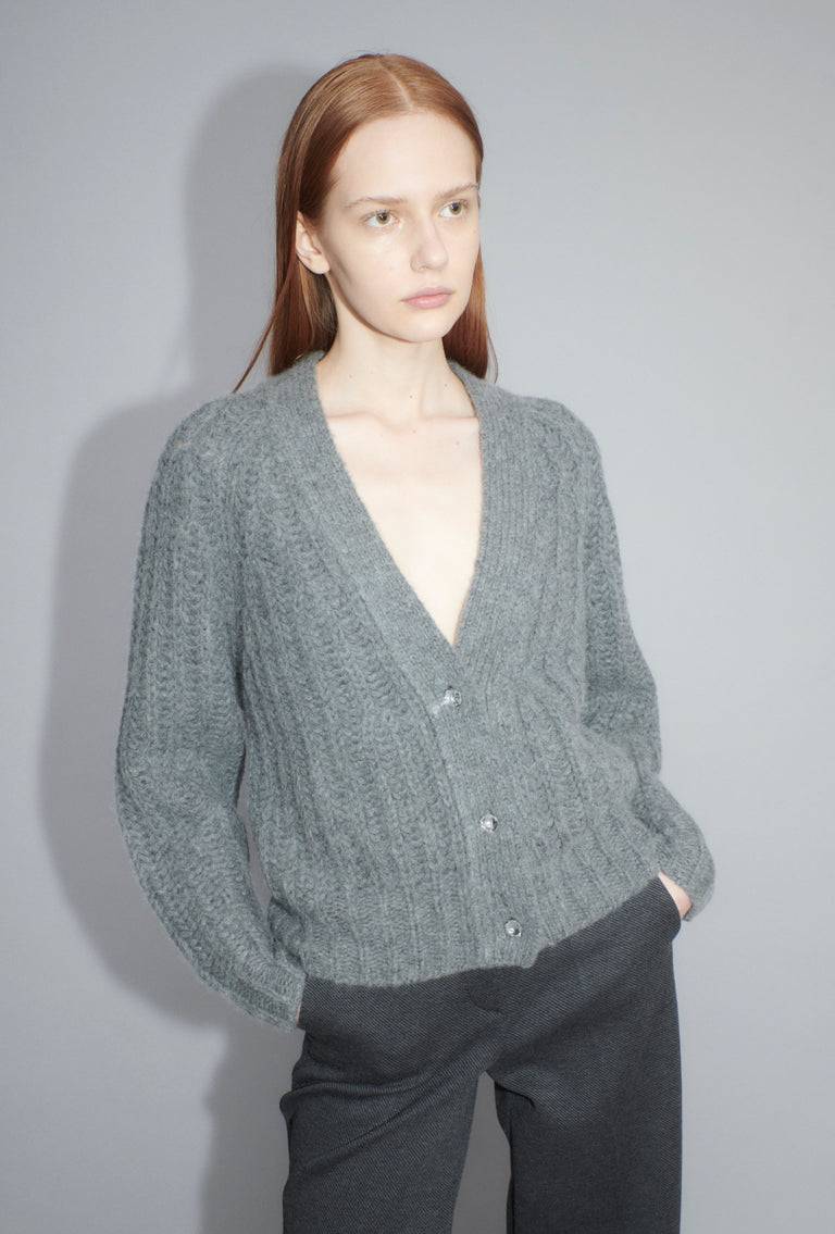Odeeh Cashair Cardigan, Heather Grey Versandkostenfrei
