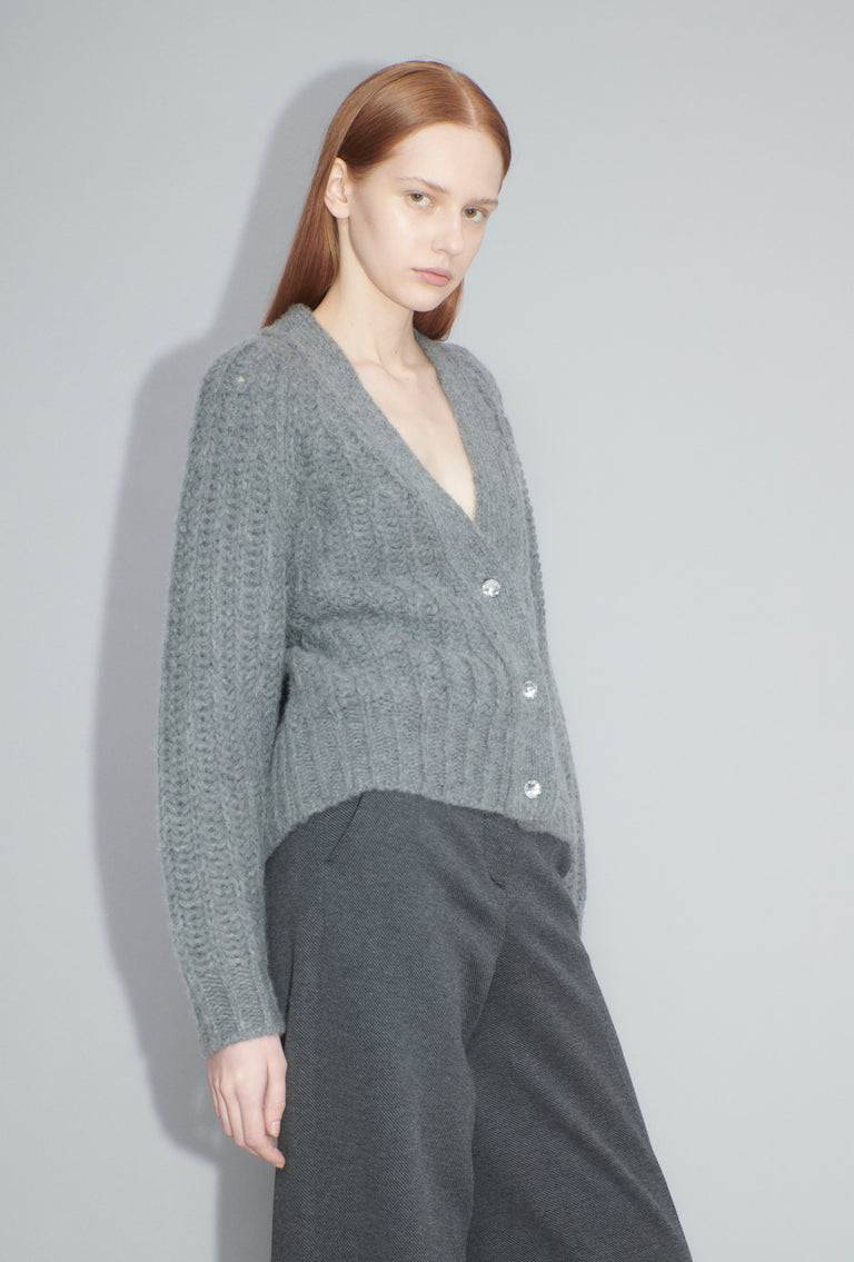 Odeeh Cashair Cardigan, Heather Grey Versandkostenfrei