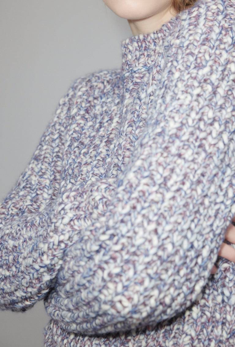 Odeeh Marbled Alpaca Wool Pullover, Light Mauve Online Shopping