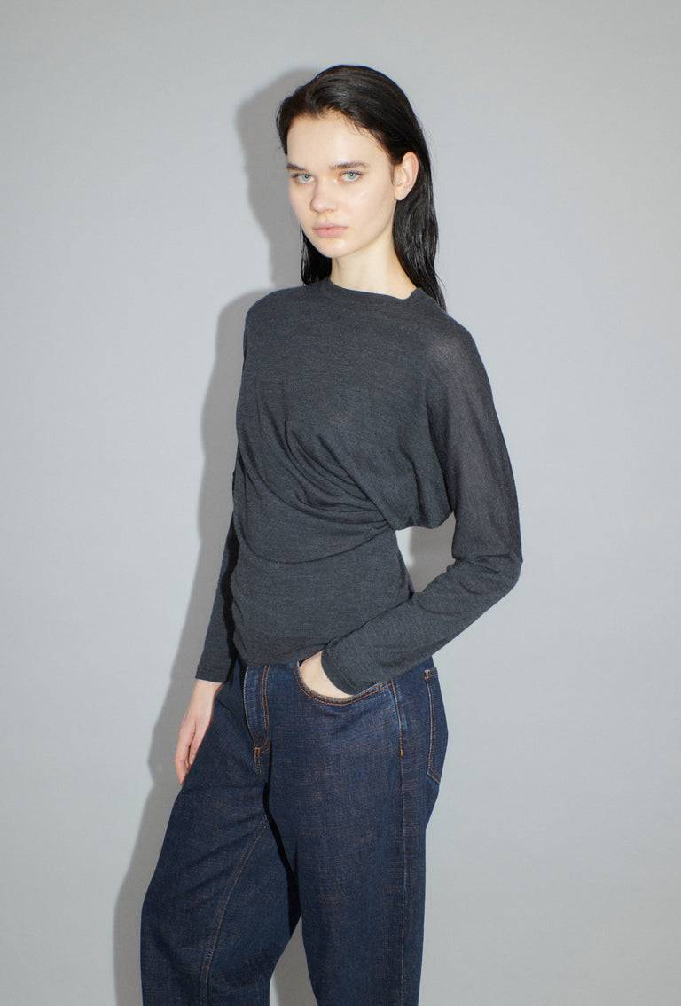 Odeeh Merino Extrafine Pullover, Charcoal Saisonschlussverkauf