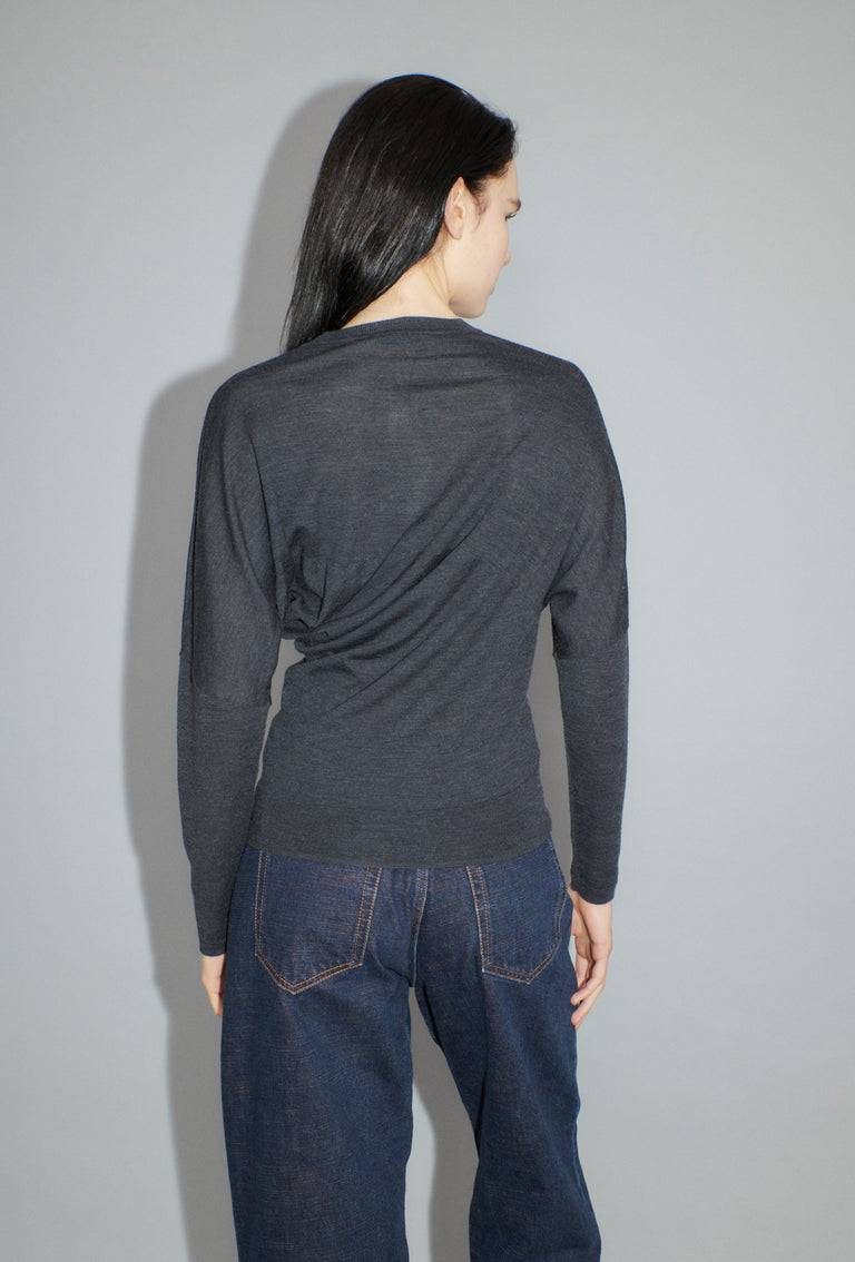 Odeeh Merino Extrafine Pullover, Charcoal Saisonschlussverkauf