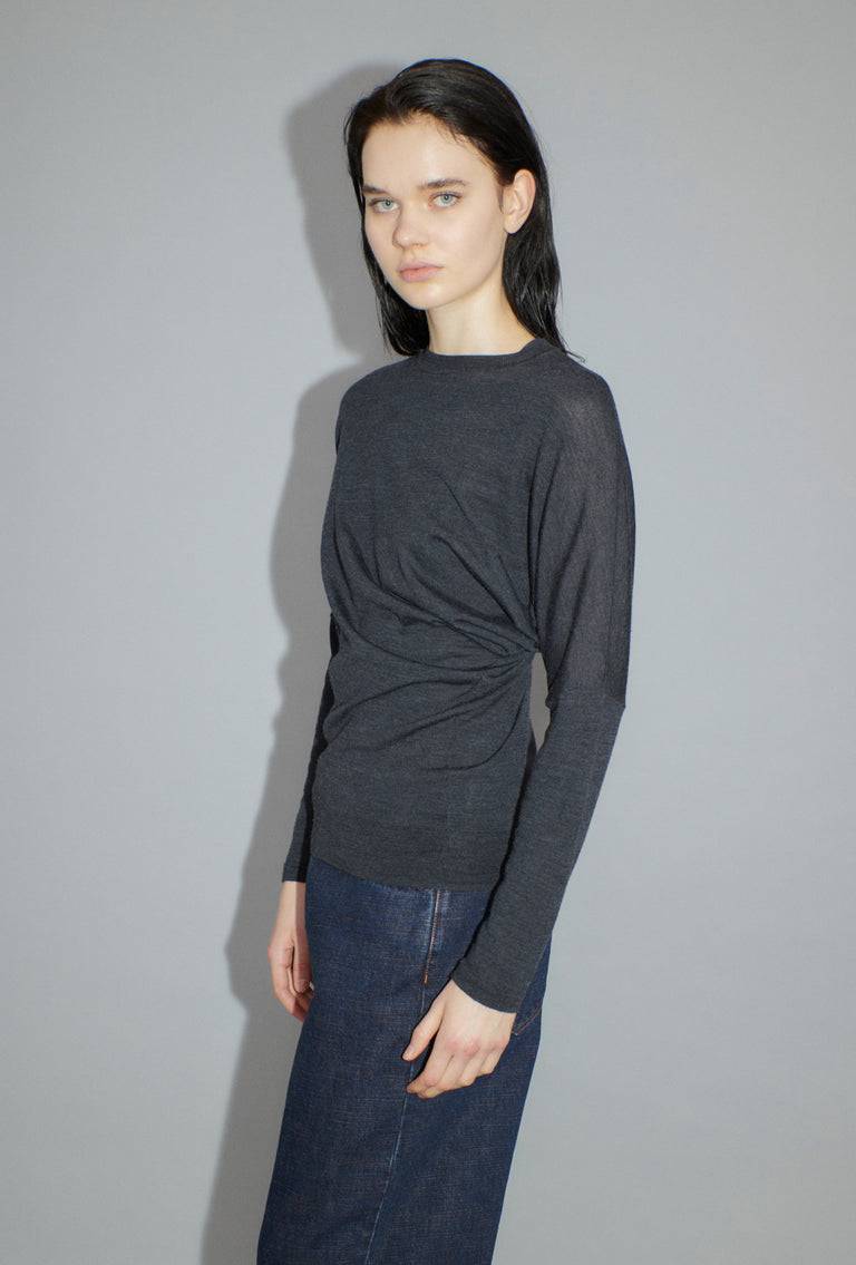 Odeeh Merino Extrafine Pullover, Charcoal Saisonschlussverkauf